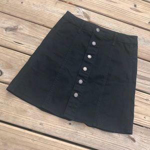 Mossimo Black Button Up Denim Skirt